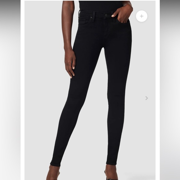 Hudson Jeans Denim - Hudson Nico Mid-Rise Rise Super Skinny Jean in Black